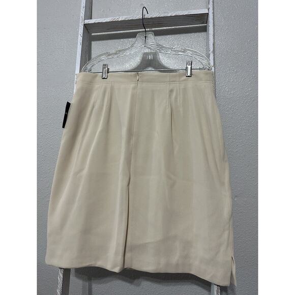 VTG NWT Sz 16 Liz Claiborne Cream Beige Blue Mood Skirt Style 20740810 B-E - Picture 3 of 5
